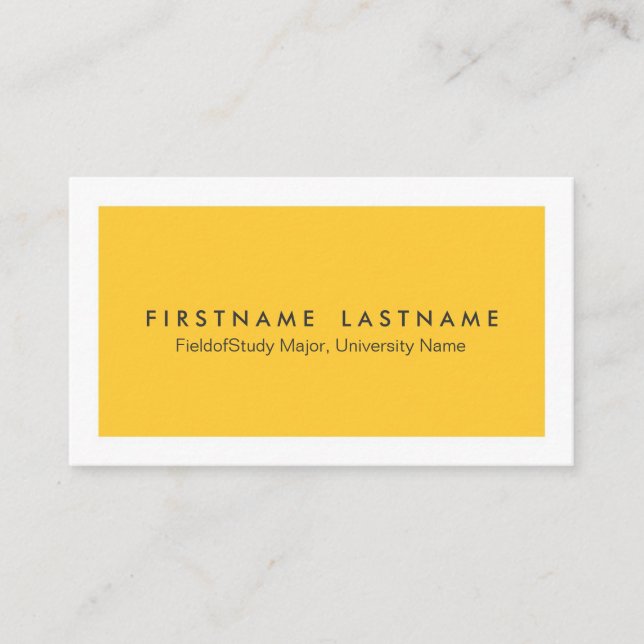 Tarjetas de visita modernas simples del estudiante (Anverso)