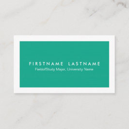 Tarjetas de visita modernas simples del estudiante