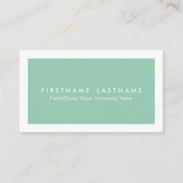 Tarjetas de visita modernas simples del estudiante