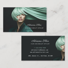 Tarjetas de visita modernas y estilistas de bellez
