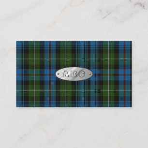 Tarjetas de visita Monograma de MacKenzie Tartan