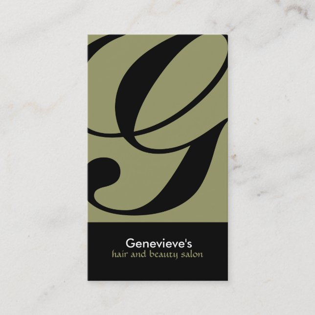 Tarjetas de visita monograma elegantes (Anverso)