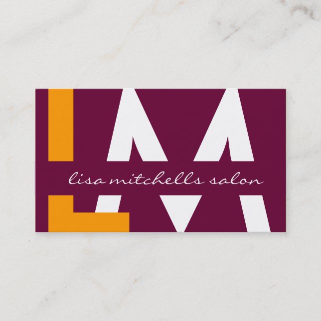 Tarjetas de visita monograma modernas (Anverso)