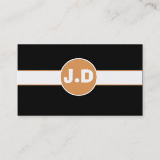 Tarjetas de visita monograma Naranja de personaliz