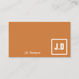 Tarjetas de visita monograma Naranja de personaliz