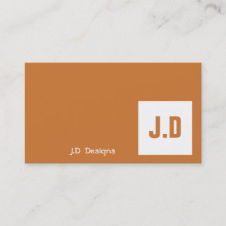 Tarjetas de visita monograma Naranja de personaliz