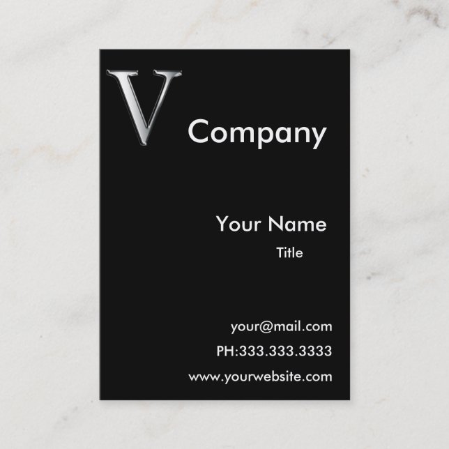 Tarjetas de visita Monograma V (Anverso)