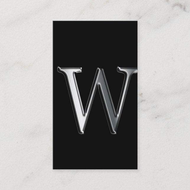 Tarjetas de visita Monograma W (Anverso)