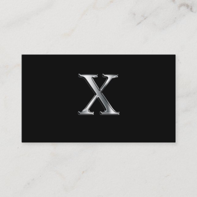 Tarjetas de visita Monograma X (Anverso)