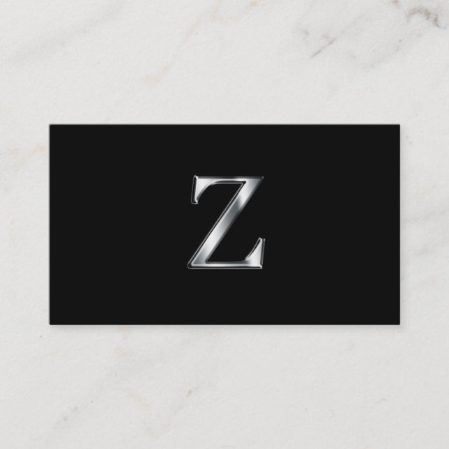 Tarjetas de visita Monograma Z (Anverso)