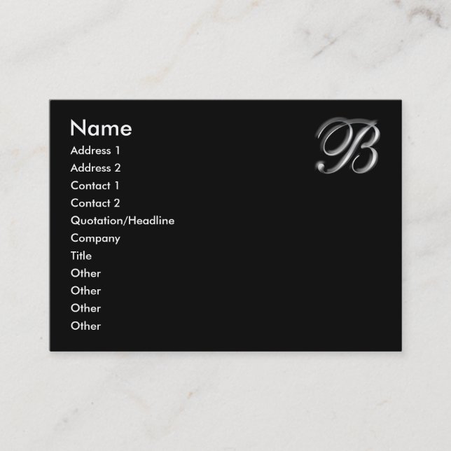 Tarjetas de visita MonogramB (Anverso)