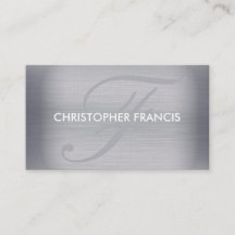 Tarjetas de visita monogramo de titanio