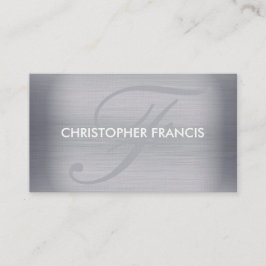 Tarjetas de visita monogramo de titanio