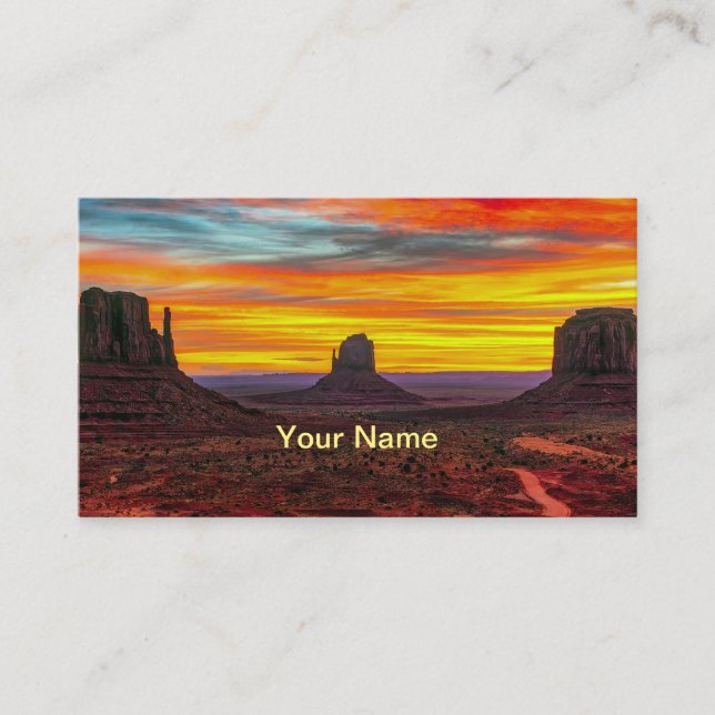 Tarjetas de visita Monument Valley 3 (Anverso)