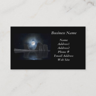 Tarjetas de visita Moon & Beach Scene