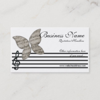 Tarjetas de visita musicales de la mariposa 2