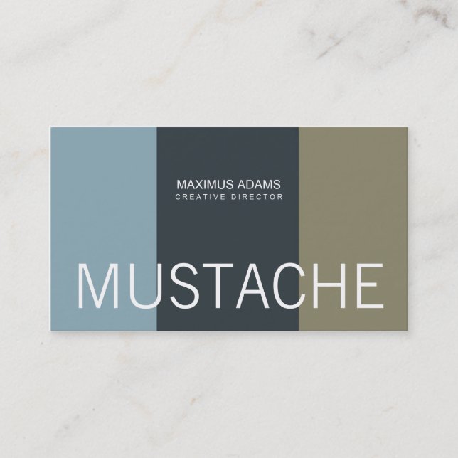 Tarjetas de visita Mustache (Anverso)