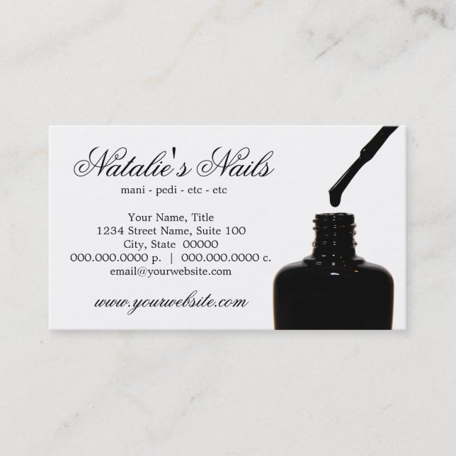 Tarjetas de visita Nail Polaco (Anverso)