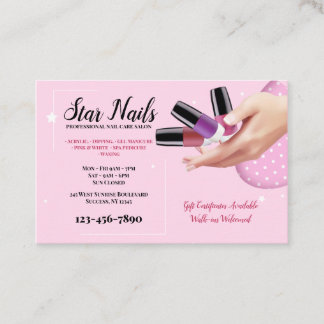 Tarjetas de visita Nail Salon