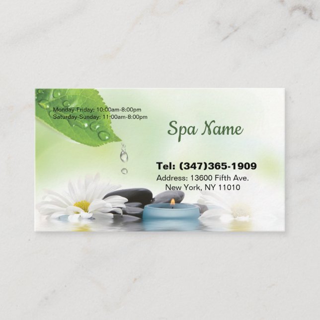 Tarjetas de visita Nail Spa (Anverso)