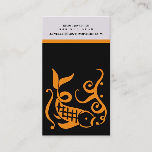 Tarjetas de visita [naranja] de 350 ml (Anverso)