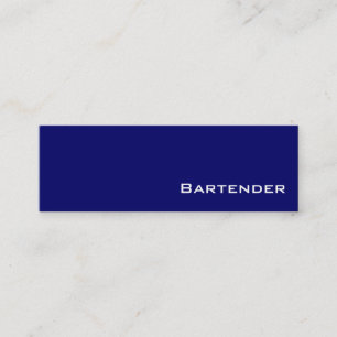 Tarjetas de visita Navy White Bartender