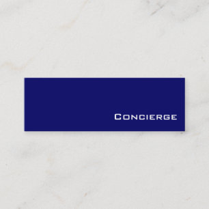Tarjetas de visita Navy White Concierge