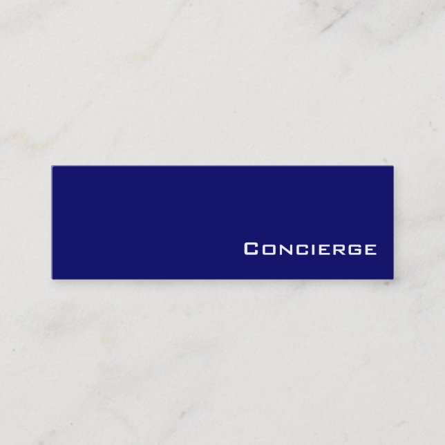 Tarjetas de visita Navy White Concierge (Anverso)