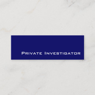 Tarjetas de visita Navy white Private Investigator