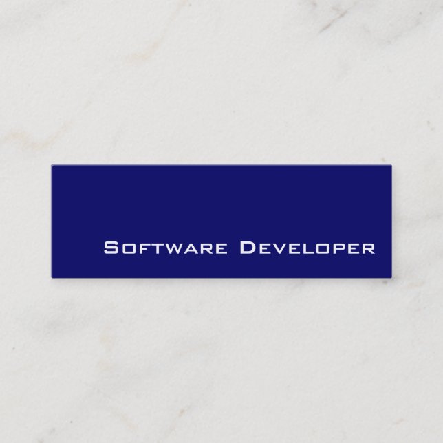 Tarjetas de visita Navy white Software Developer (Anverso)