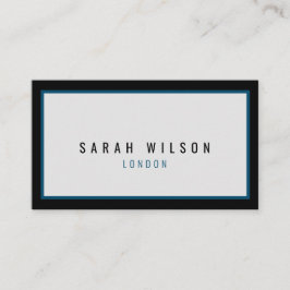 Tarjetas de visita Negra minimalista moderna de co