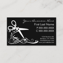 Tarjetas de visita negras blancas del corte del