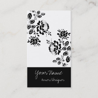 Tarjetas de visita negras/blancas del diseño