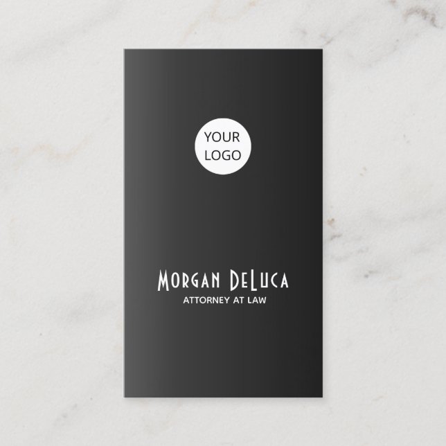 Tarjetas de visita negras de encargo con el llano (Anverso)