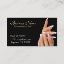 Tarjetas de visita negras de encargo del salón del