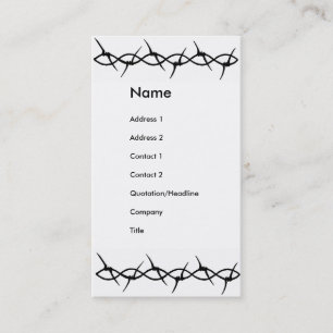 Tarjetas de visita negras del barbwire