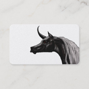Tarjetas de visita negras del unicornio