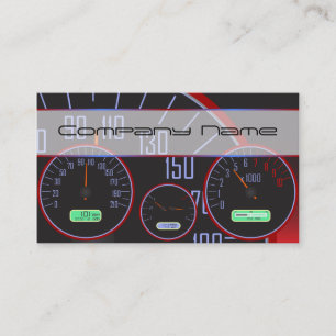 Tarjetas de visita negras del velocímetro