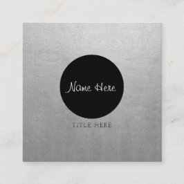 Tarjetas de visita negras hermosas del cuadrado