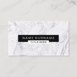 Tarjetas de visita negras y blancas de mármol