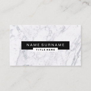 Tarjetas de visita negras y blancas de mármol