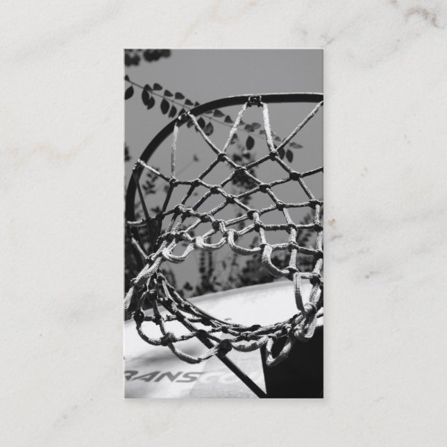 Tarjetas de visita neta de la bola de la cesta (Anverso)