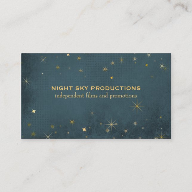 Tarjetas de visita nocturna Sky (Anverso)