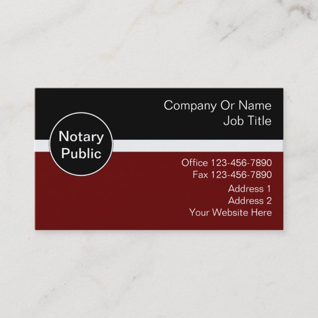 Tarjetas de visita notarial (Anverso)