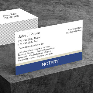 Tarjetas de visita notarial