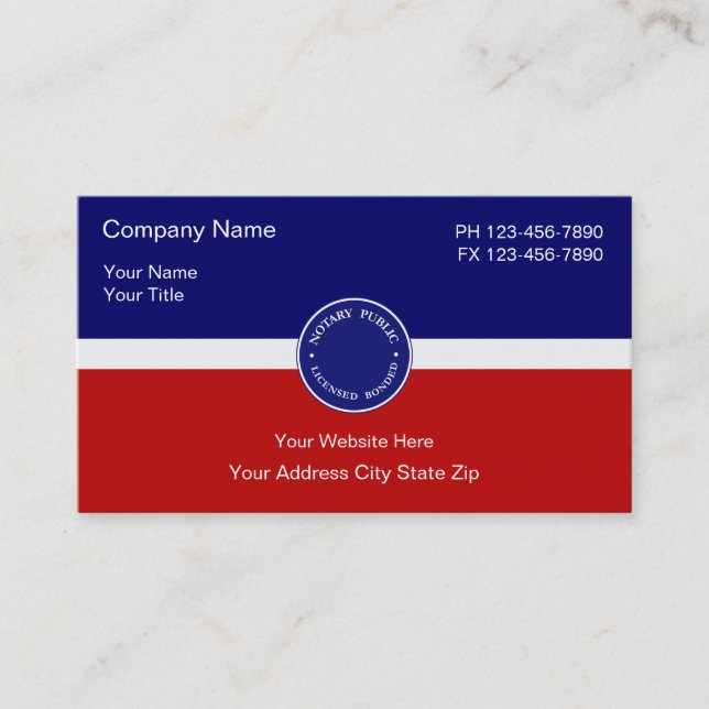 Tarjetas de visita notarial (Anverso)