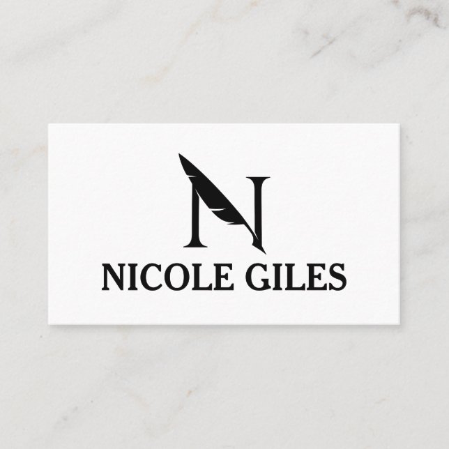 tarjetas de visita notariales de tipografía modern (Anverso)