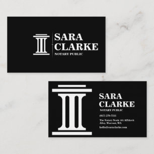 tarjetas de visita notariales de tipografía modern