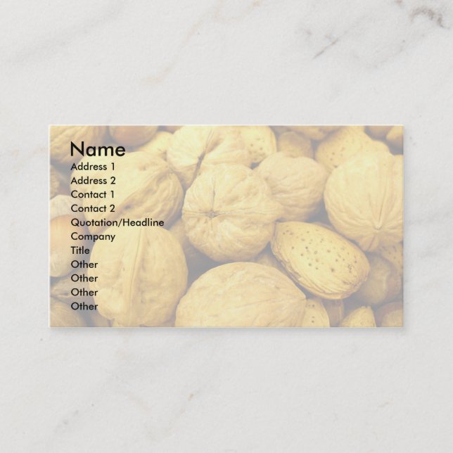 Tarjetas de visita Nuts 001 (Anverso)