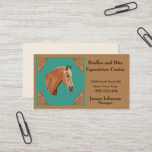 Tarjetas de visita occidentales del caballo del (Anverso/Reverso In Situ)